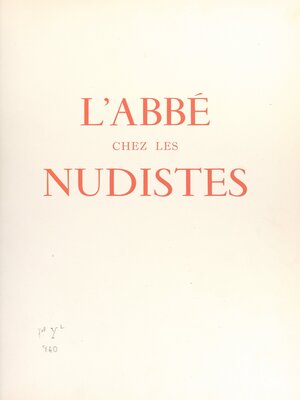cover image of L'abbé chez les nudistes
